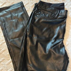 Gap leatherlike women’s black pants size XL/14R